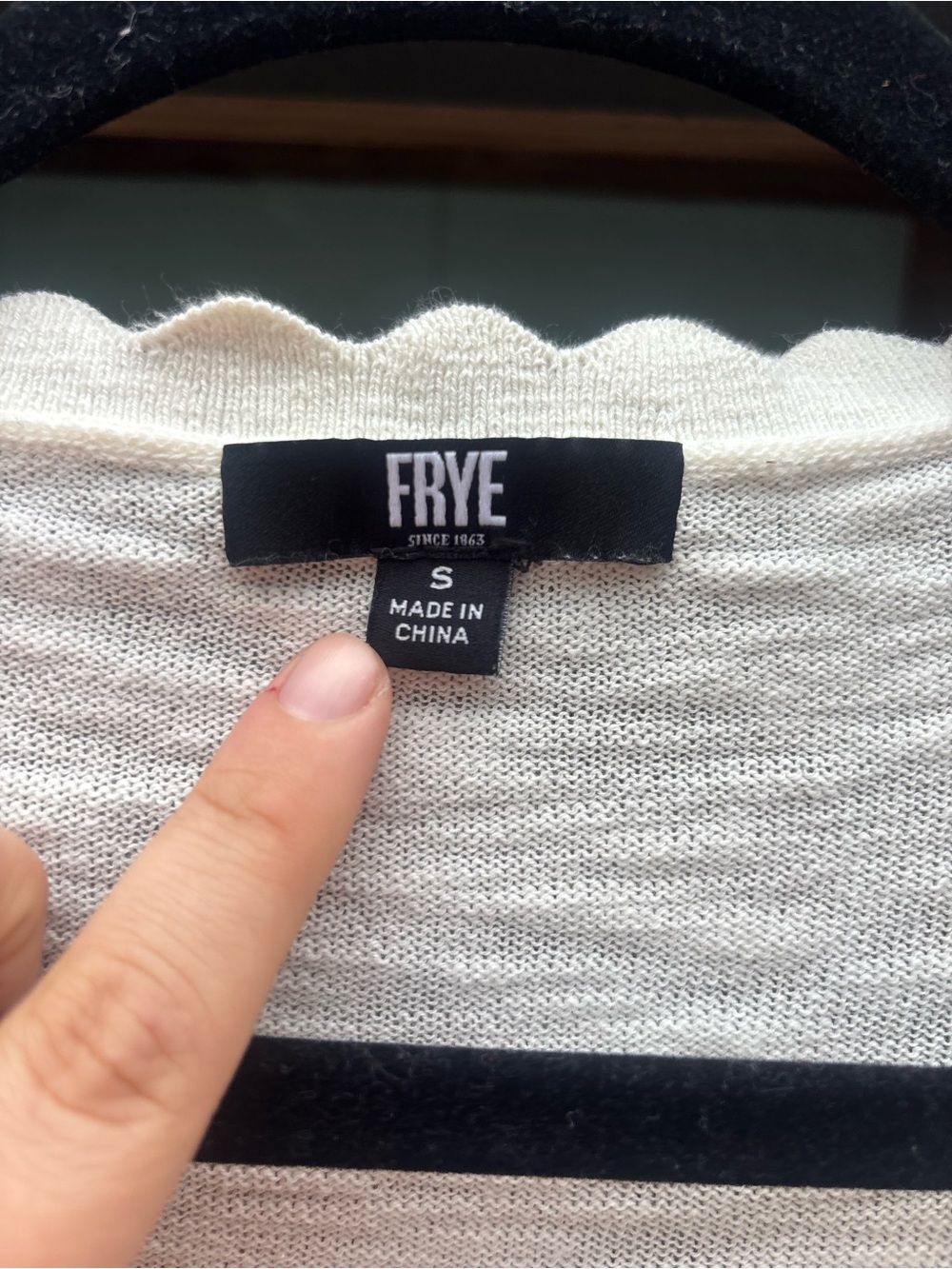 FRYE Cream Lightweight Cotton Cardigan